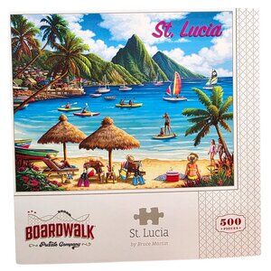 St. Lucia 500 Piece Jigsaw Puzzle 16" x 20" Iconic Places Collection Boardwalk